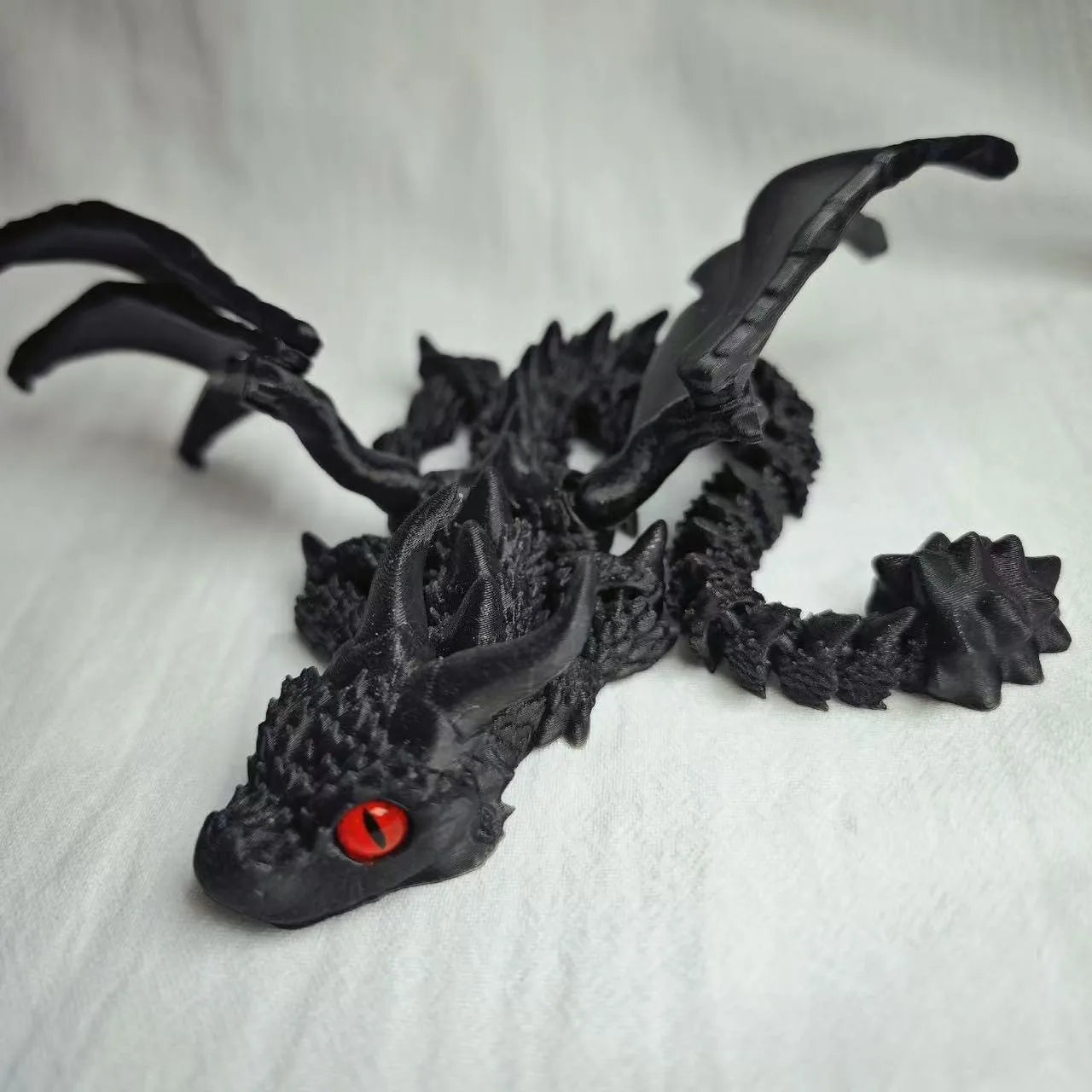 3D Printed Movable Dragon Fidget Toy – Rotatable Articulated Desktop Ornament & Gift for Kids & Adults