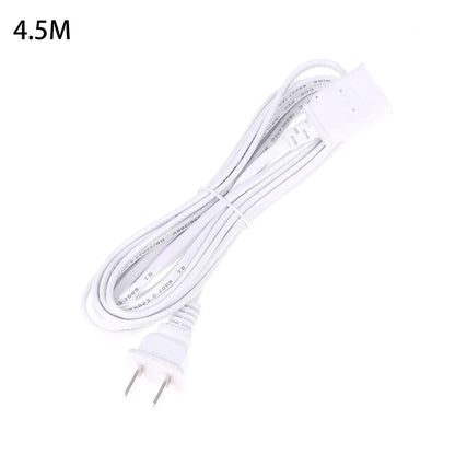 AC Power Cord with ON/OFF Switch - Two-Pin Plug Extension Cable Adapter for Home & Electronics