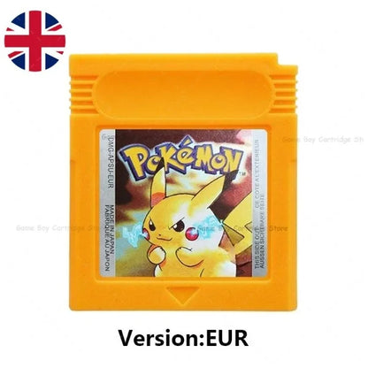 GBC Pokémon Game Cartridge Bundle – Red, Blue, Crystal, Gold, Silver, Yellow & Green, Multi-Language