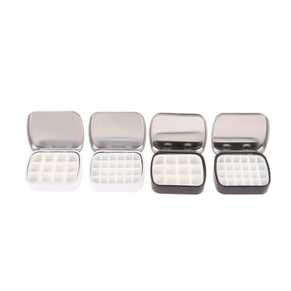 Portable Empty Watercolor Tin Box – 12/24 Grid Mini Paint Palette for Travel Painting & Art Supplies
