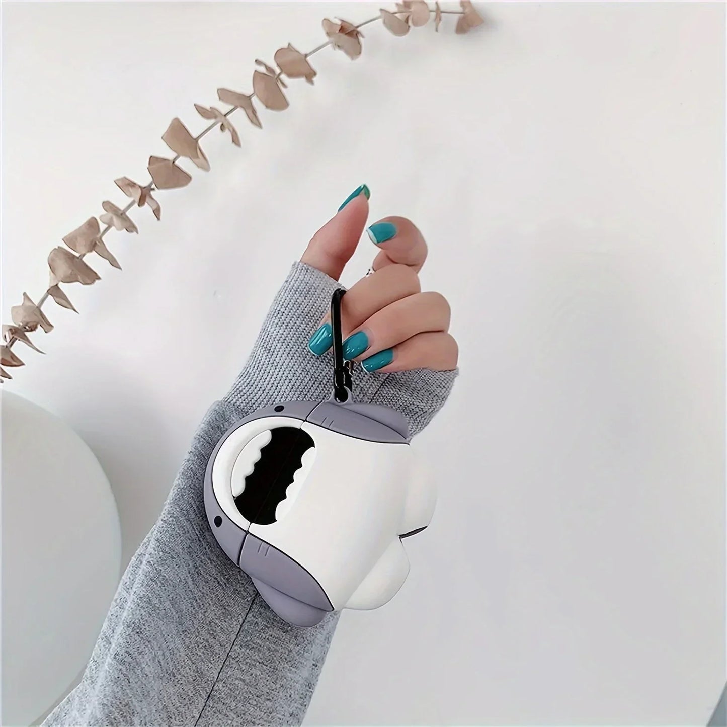Cute Cartoon Shark Silicone Case for AirPods 1/2/3/4 & Pro 2 — Protective Wireless Earphone Cover