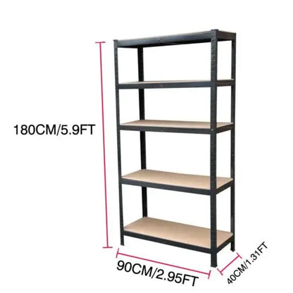DayPlus 5-Tier Heavy Duty Garage Shelving – Adjustable Storage Unit, 386LBS Load Capacity per Tier, 150-200CM Height