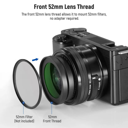 NEEWER 40.5mm HD Wide-Angle Lens – 2-in-1 18mm Wide-Angle & 10x Macro Lens Adapter for Sony ZV-1F, ZV-E10, A5000, A6000