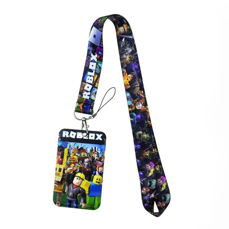 Roblox Mobile Phone Lanyard – Card Holder Key Accessory, Student Bus Card Anti-Loss Hard Shell Case, Decorative Item