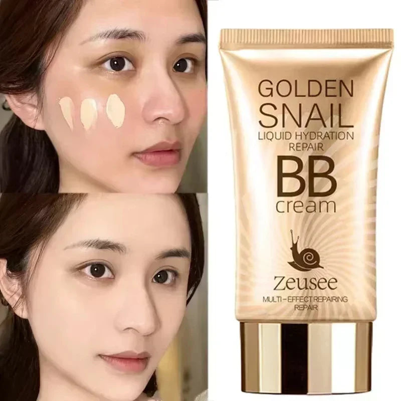 BB Cream Liquid Foundation – Full Coverage Natural Concealer Makeup Base, Long-Lasting Oil Control Face Cosmetics for Women