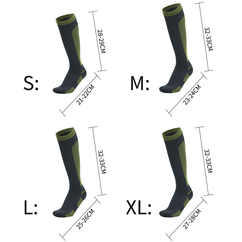 Knee High Waterproof Socks – Hiking, Wading, Outdoor Camping, Cycling, Skiing & Mountaineering Warm Long Socks
