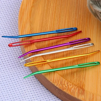 Knitting Yarn Needle Set – Bent Tip Tapestry Needles, Large Eye Blunt Needles for Hand Sewing, Knitting & Crochet