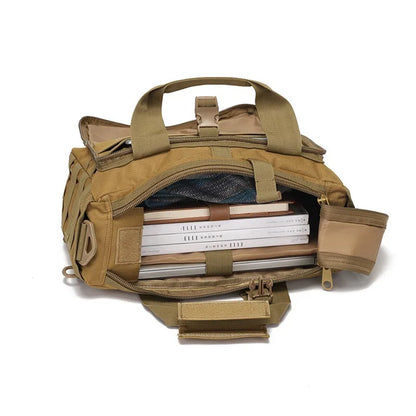 New Strategic Nylon Backpack – Multifunctional Messenger Shoulder Bag, Wear-Resistant Laptop Briefcase for Outdoor Climbing