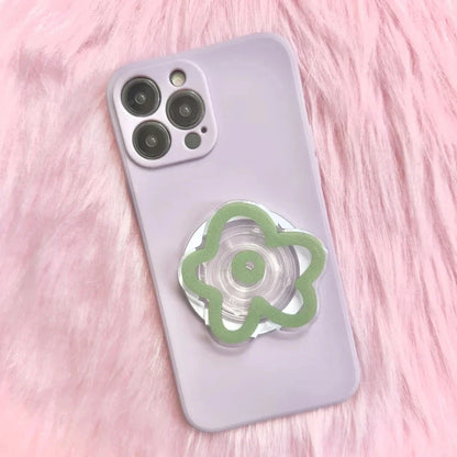 Korean Smile Flower MagSafe Magnetic Phone Grip & Stand – Universal Smart Tok Holder