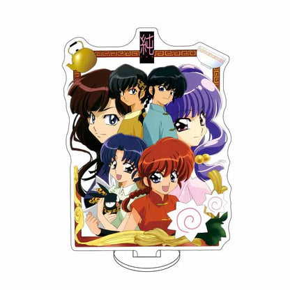 Ranma 1/2 Acrylic Stand Figure — 15cm Tendou, Akane, Hibiki & Ryoga Anime Model Plate, Cartoon Doll for Bedroom Display