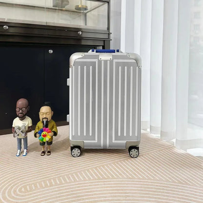 VESOCOVO Aluminum Trolley Suitcase — 20", 26", 30" Large Rolling Luggage Bag with Wheels