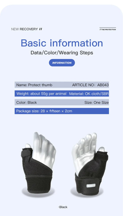 Flexible Wrist & Thumb Support Brace – Breathable Splint for Tendonitis, Arthritis, Left & Right Hand Protection