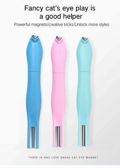 3D Love Heart Nail Magnet Stick – 3-in-1 Cat Eye, Double Line, Moon & Snake Pattern UV Gel Manicure Tool