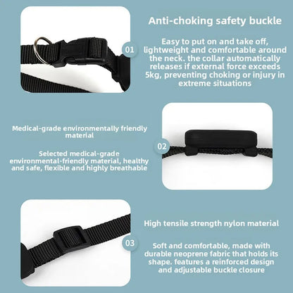 Pet Bluetooth GPS Tracker Collar – Mini Anti-Lost Smart Tracker for Dogs & Cats with Movement Alert & Global Location Monitoring