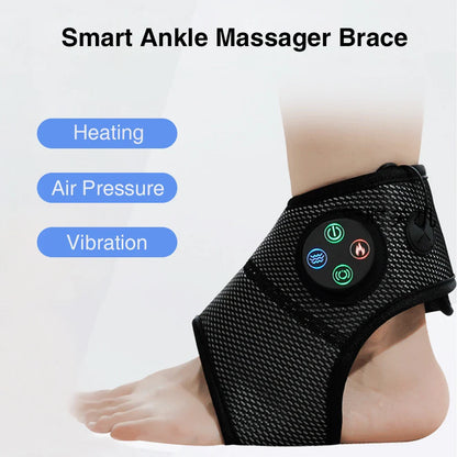 Electric Ankle Massager with Air Compression - Ankle Brace for Relaxation, Pain Relief, and Foot Health Care