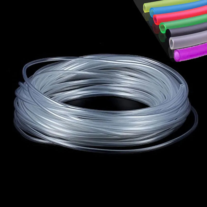 Silicon Aquarium Oxygen Pump Hose - 4x6mm, 1m/3m/5m/10m, Food Grade Tube for Fish Tank & Pond