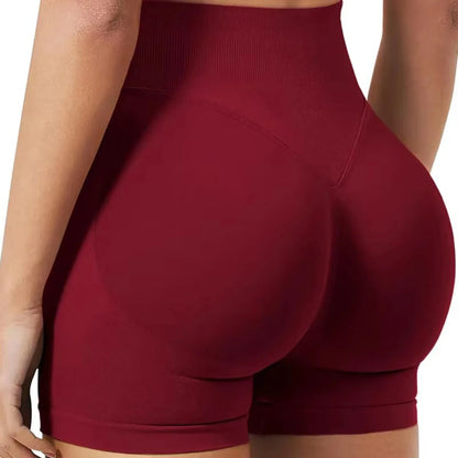 Women’s Summer Low-Waist Seamless Shorts – High-Stretch Gym, Yoga, Running & Cycling Shorts