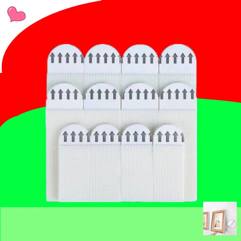 Picture Hanging Strips Set - 24pcs (12 Sets) to 2pcs (1 Set) Damage-Free Adhesive Frame & Picture Hanger Strips, Decor Magic Hooks