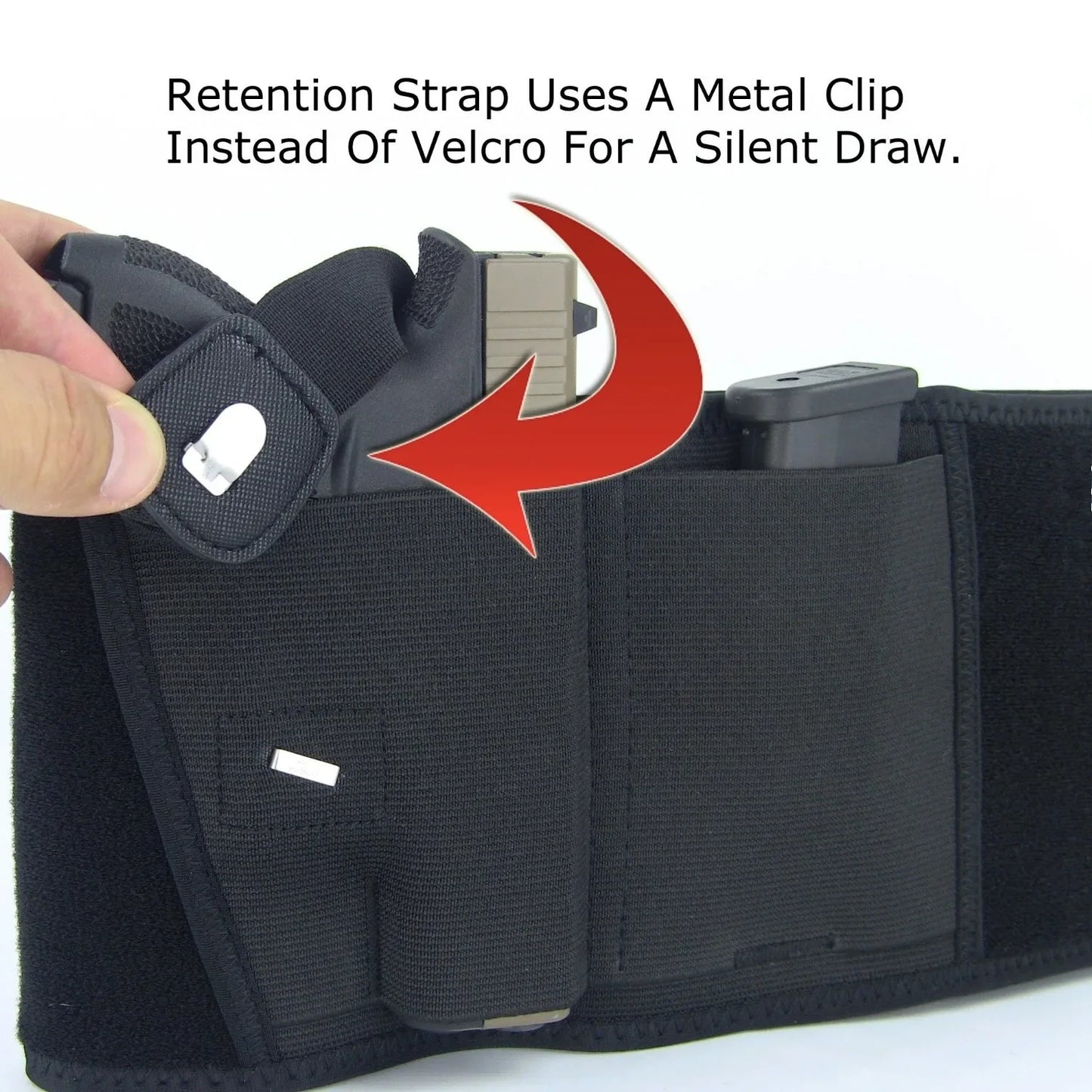 Tactical Hidden Belly Gun Holster – Portable Concealed Carry Waistband Belt for Outdoor Hunting, Shooting & Defense