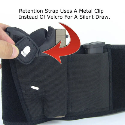 Tactical Hidden Belly Gun Holster – Portable Concealed Carry Waistband Belt for Outdoor Hunting, Shooting & Defense