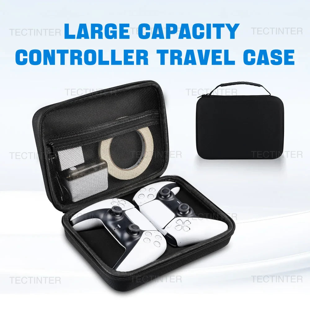 Portable Shockproof Carrying Case for PS5/PS4/PS3/Xbox Controllers – Travel Storage Handbag for Gaming Accessories