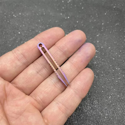 Titanium TC4 Clip Tweezers – Multipurpose EDC Pocket Tool for Outdoor, Camp & Maintenance | 6 Colors
