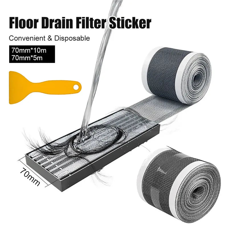 Self-Adhesive Floor Drain Stickers: Bathroom Shower Hair Catcher & Kitchen Sink Strainer - Sewer Outfall Stopper Cleaning Toy