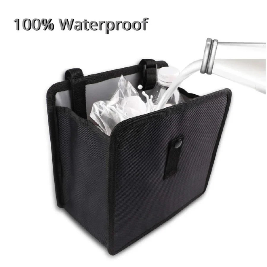 Car Mounted Garbage Bin – Portable Hanging Rear Storage Basket, Waterproof Garbage Bin Storage Box