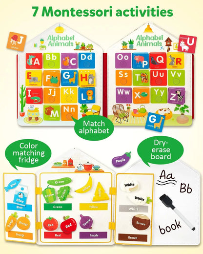Baby Soft 3D Cloth Book – Montessori Early Learning Toy for Color Cognition & Basic Life Skills