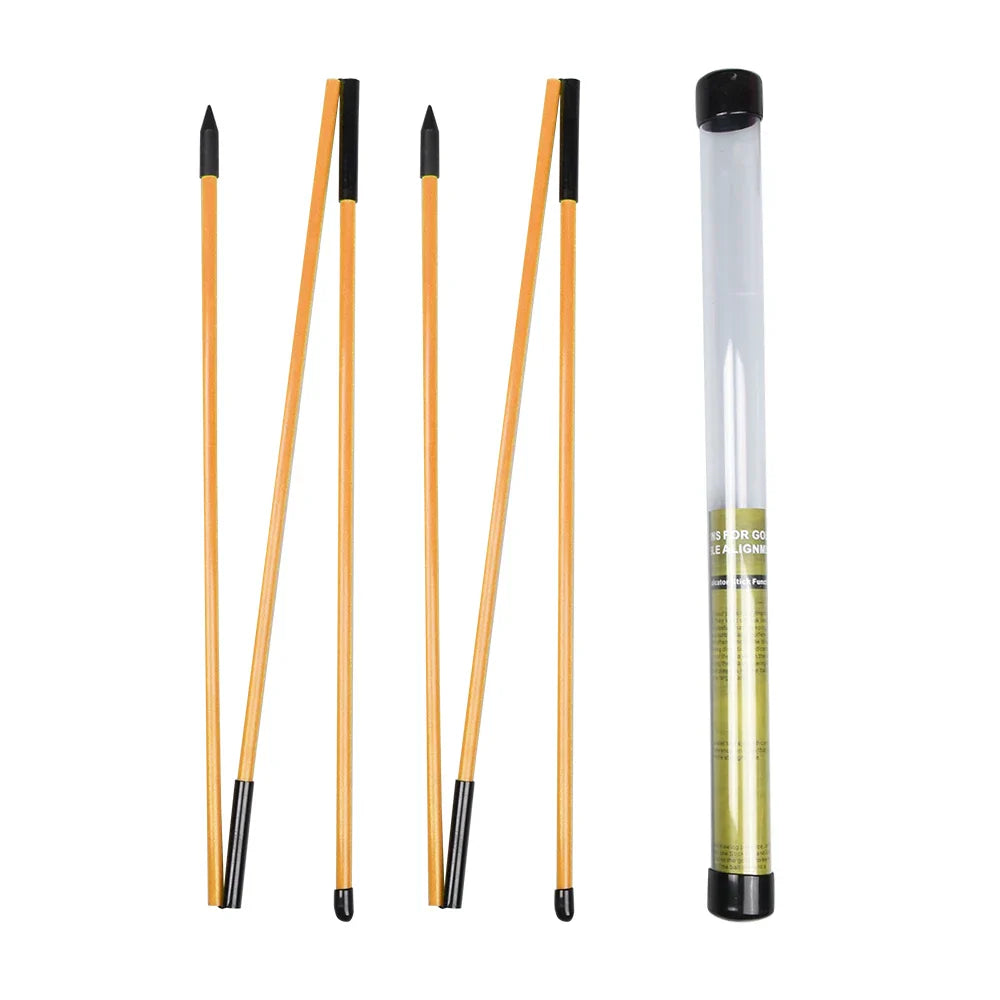 6 Colors Golf Alignment Sticks – Collapsible Practice Rods for Putter Green & Swing Training Tools