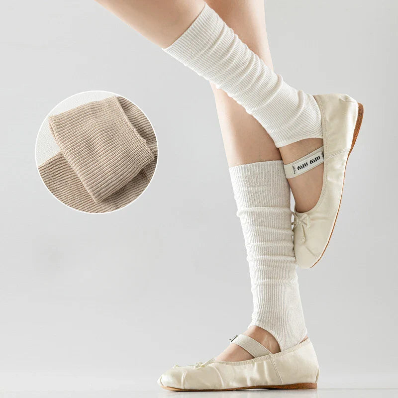Spring & Summer Thin Knitted Leg Warmers – Trendy Comfortable Calf Socks & Foot Warmers, Red Stockings