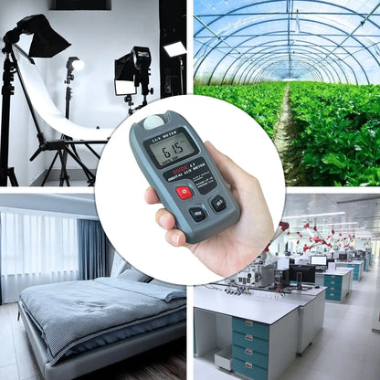 Illuminate with Precision: BSIDE Lux Meter Digital Illuminometer - Pocket Light Meter Lux/FC Measure Tester Sensor Photometer, 0~200,000lux LCD Display