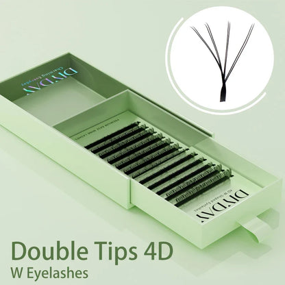 DIYDAY W Shape Eyelash Extensions - 3D-8D Blooming Volume Premade Fan Lashes for Natural Soft Eye Makeup Look