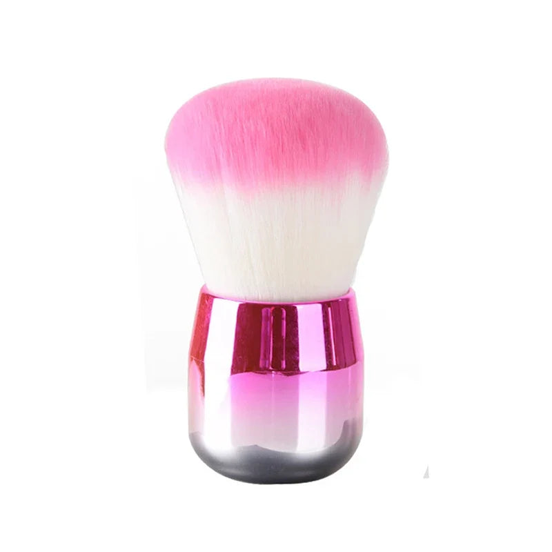 Professional Mushroom Nail Brush - Round Gel Dust Cleaning Brush for Manicure & Makeup