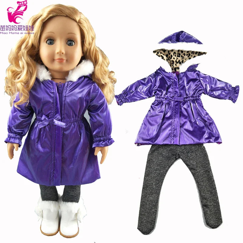 18-Inch Girl Doll Winter Coat – Jacket Outfit for 43cm Newborn Baby Dolls