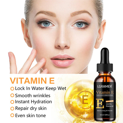 Vitamin C Facial Essence with Hyaluronic Acid – Dark Spot Remover, Moisturizing & Anti-Aging Skin Repair Serum, 50ml