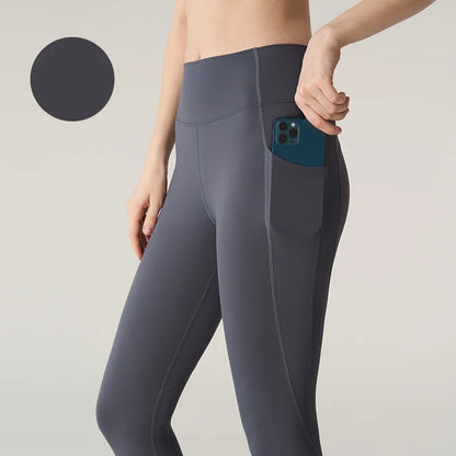 Women's High Waist Seamless Leggings - Naked Feel Push Up Yoga Pants For Fitness, Running & Gym Training