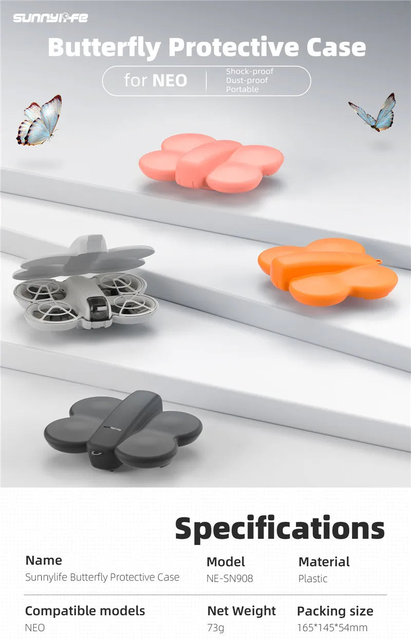 DJI Neo Protective Carrying Case — Drop-Proof, Dust-Proof Butterfly Storage Box for Drone Accessories