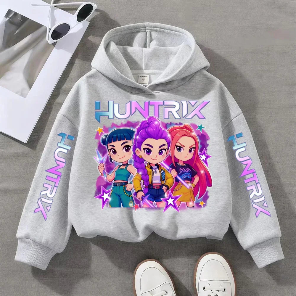 Witch Hunter Group Zoey Cosplay Costume – Girls and Women's Halloween Party Outfit, Demon Hunter Idol Purple Casual Hoodie