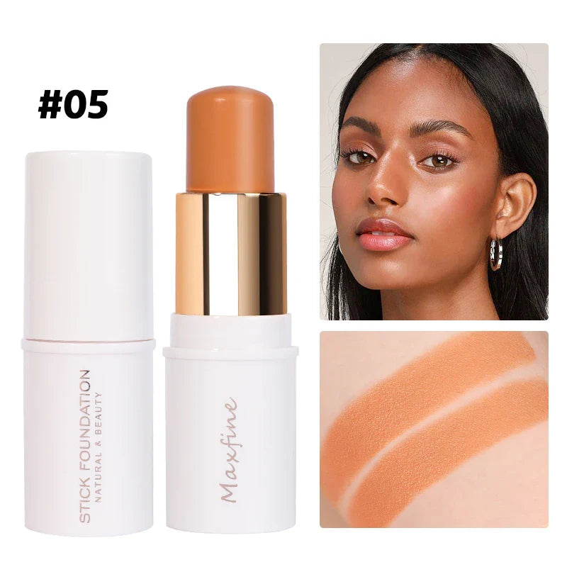MAXFINE Foundation Stick – Long-Lasting, Blendable Creamy Formula for Shine-Free, Natural Finish – Cruelty-Free
