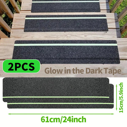 Glow in the Dark Anti-Slip Grip Tape Green Non-Skid Abrasive Adhesive Traction Tape for Stair Safety Treads & Steps