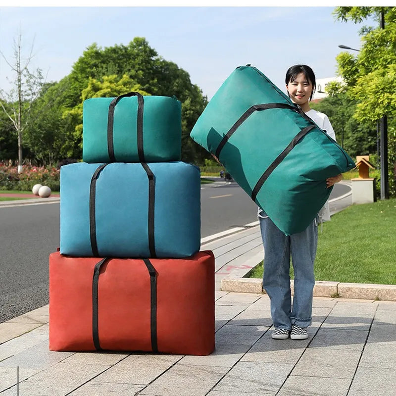 Portable Waterproof Storage Bag: Big Capacity, Dustproof, Moistureproof - Ideal for Quilts, Clothes, and Under-Bed Organization