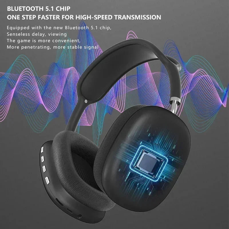 P9 Wireless Bluetooth Headset – Noise Cancelling Sports Gaming Earbuds with Mic, Bluetooth Earphones for Outdoor Use