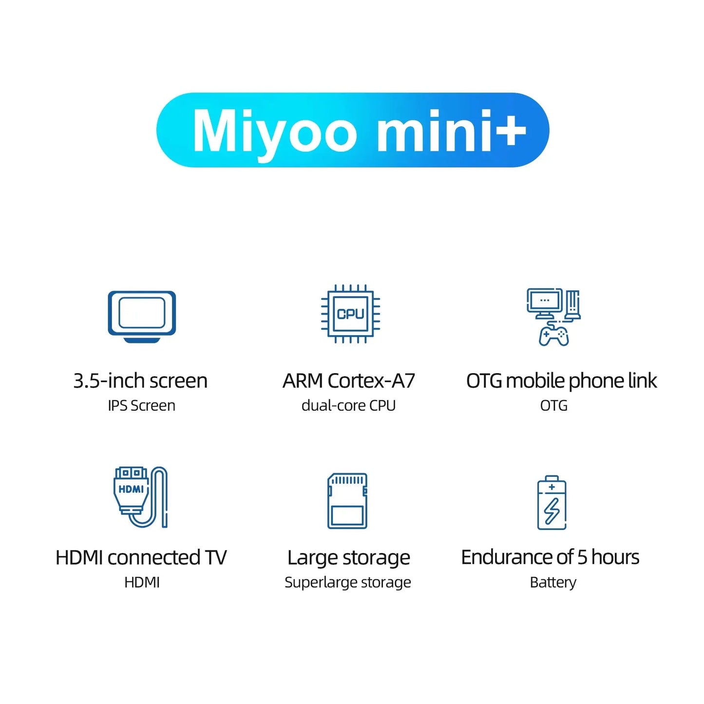 Discover Gaming Nostalgia with MIYOO Mini Plus Portable Retro Handheld Game Console V2 - 3.5 Inch IPS Screen Classic Video Game Console with Linux System