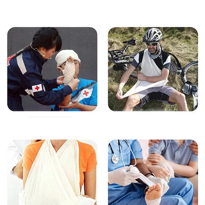 Outdoor Emergency Survival Triangular Bandage — Self-Rescue Hemostatic Non-Woven First Aid 96x96x136cm