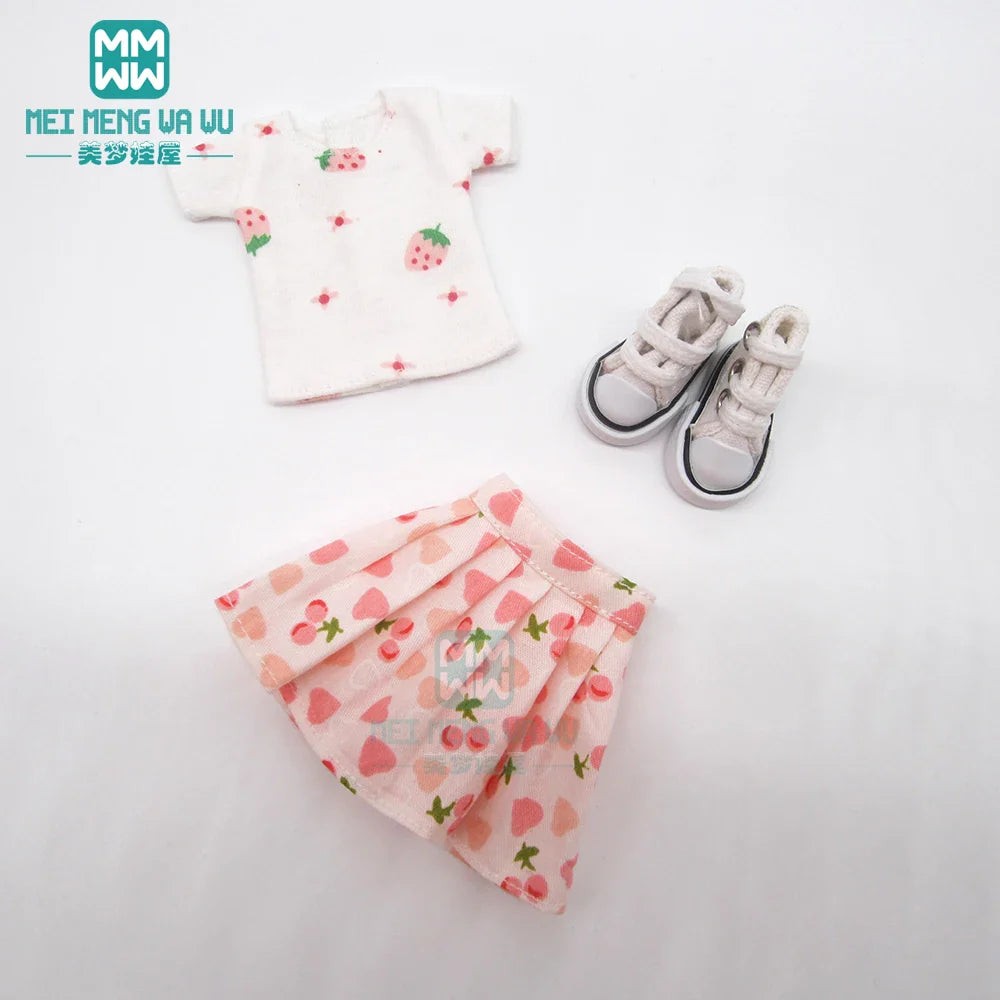Blythe Doll Accessories Set – Fashion Sweatshirt, Shoe Covers & Sneakers for Blythe & Azone Dolls, Christmas Gift