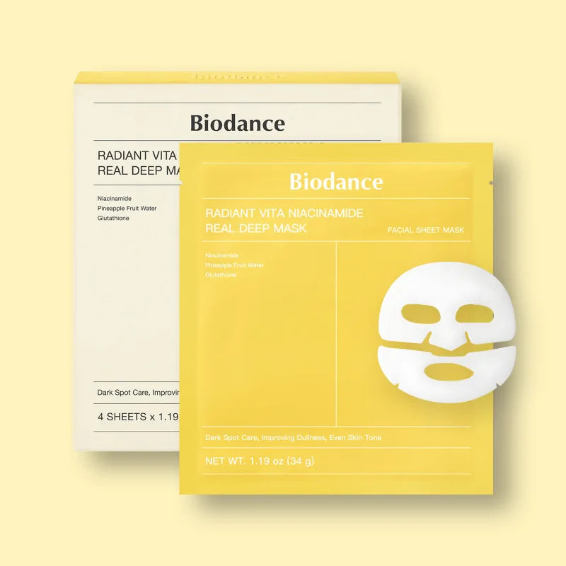 BIODANCE Bio-Collagen Deep Hydrating Gel Mask – Night Moisturizing Face Mask for Pore Care & Skin Elasticity (4 Pcs Box)