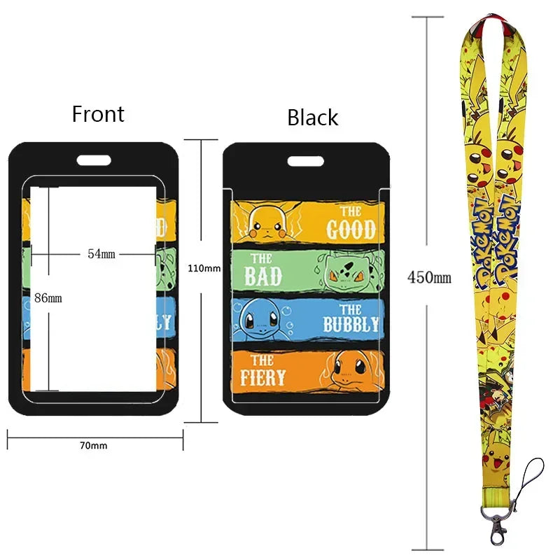 Pikachu Neck Strap Lanyard for Keys – ID Badge Holder, Keychain, Key Rings, Fashion Accessory Gift