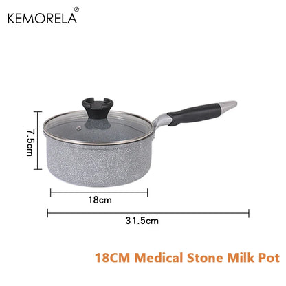 Durable Stone Frying Pan – 20/24/26/28cm Non-Stick Skillet for Pancakes, Eggs & Induction Cooking
