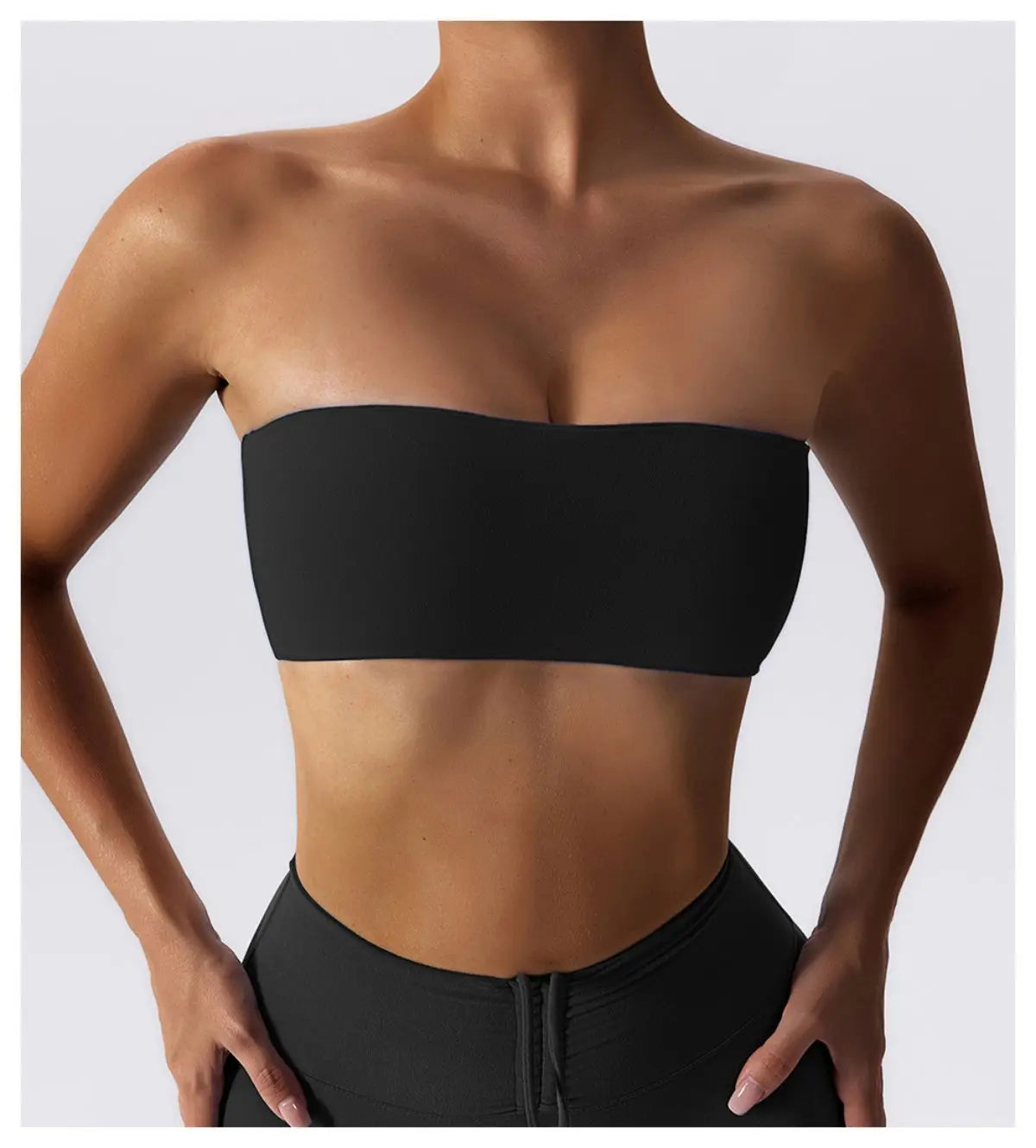 Women’s Strapless Sports Bra — Quick-Dry Yoga & Gym Tube Top | Fitness Chest Wrap Workout Bra